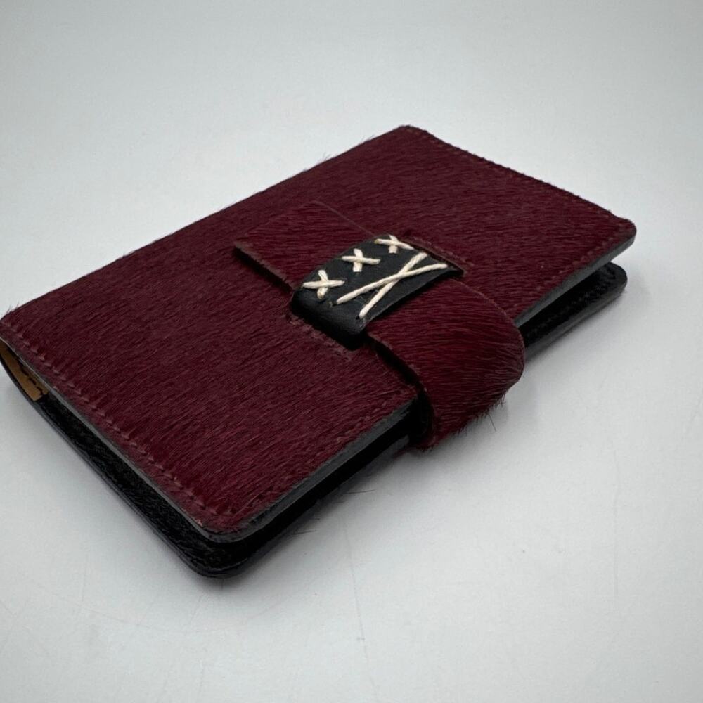 Vintage Y2K Calf Hair Leather Pocket Address Password Book 4x6 New Unused